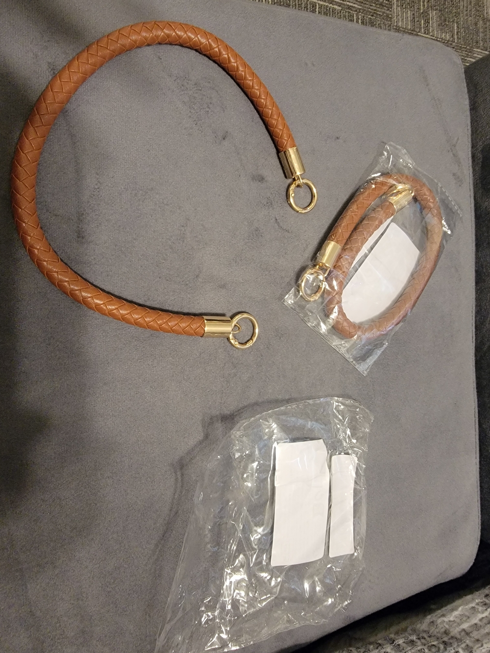 Braided PU/synthetic leather replacement purse handles